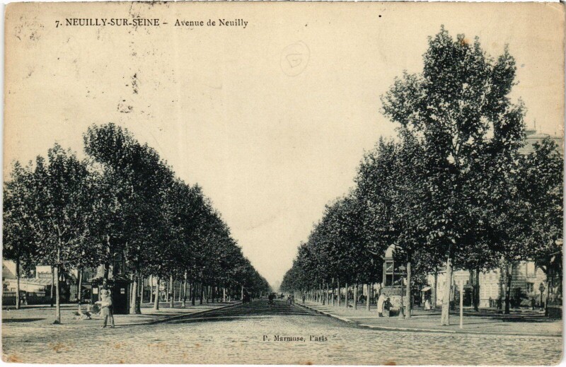 Carte postale ancienne Neuilly Avenue de Neuilly