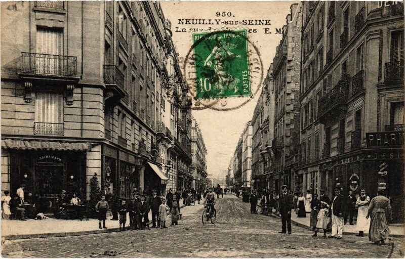 Carte postale ancienne Neuilly Rue de Chartres