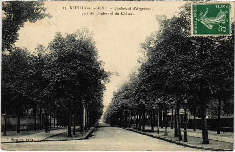 Carte postale ancienne Neuilly Boulevard d'Argenson