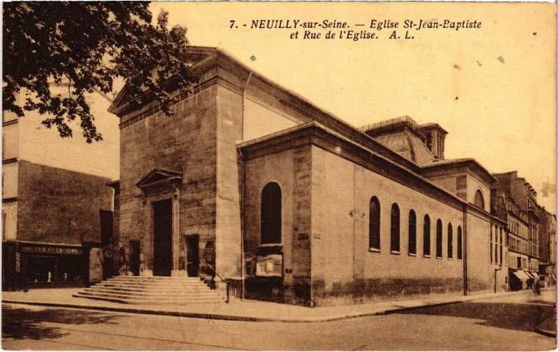 Carte postale ancienne Neuilly Eglise Saint-Jean Baptiste