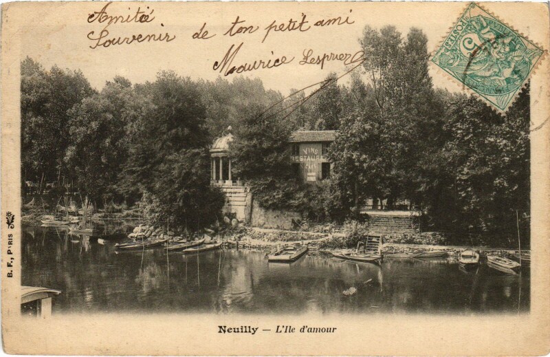 Carte postale ancienne Neuilly Ile d'Amour