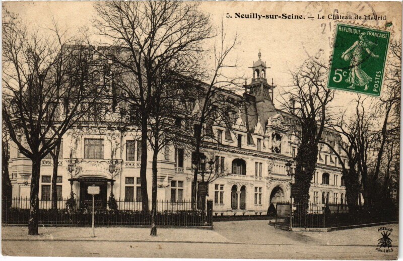 Carte postale ancienne Neuilly Chateau de Madrid
