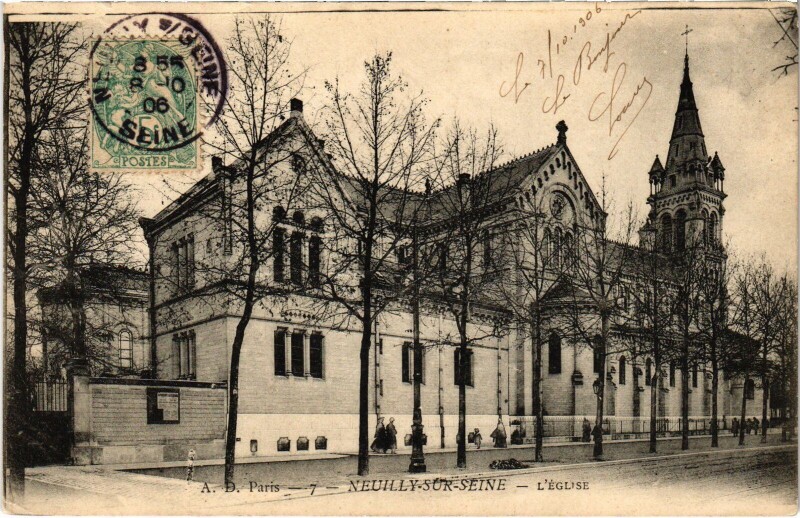 Carte postale ancienne Neuilly Eglise