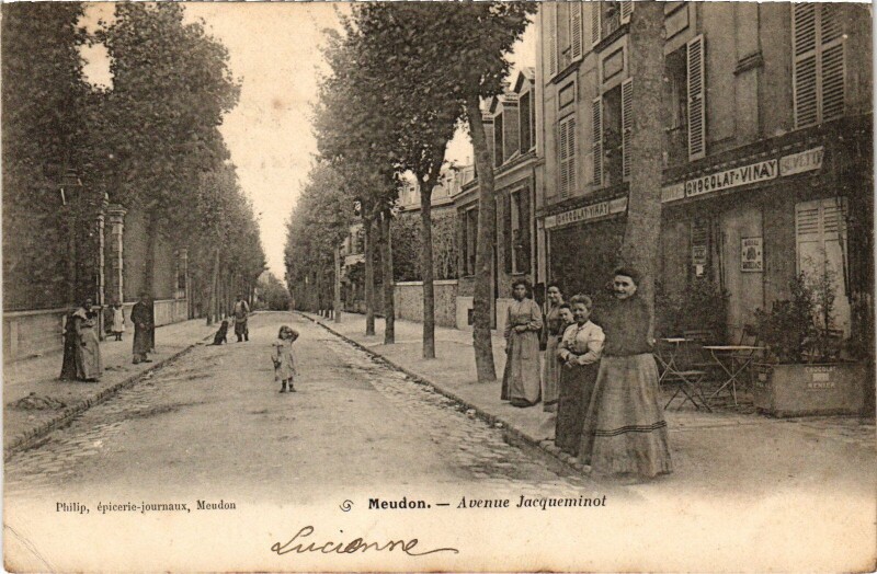 Carte postale ancienne Avenue Jacqueminot à Meudon