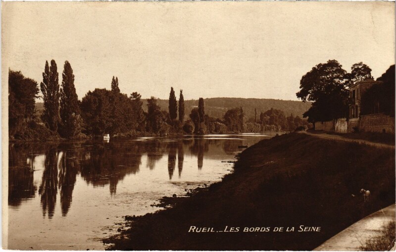 Carte postale ancienne Rueil Les Bords de la Seine