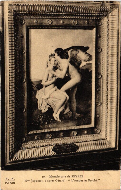 Carte postale ancienne Sevres Manufacture Nationale Amour et Psyche