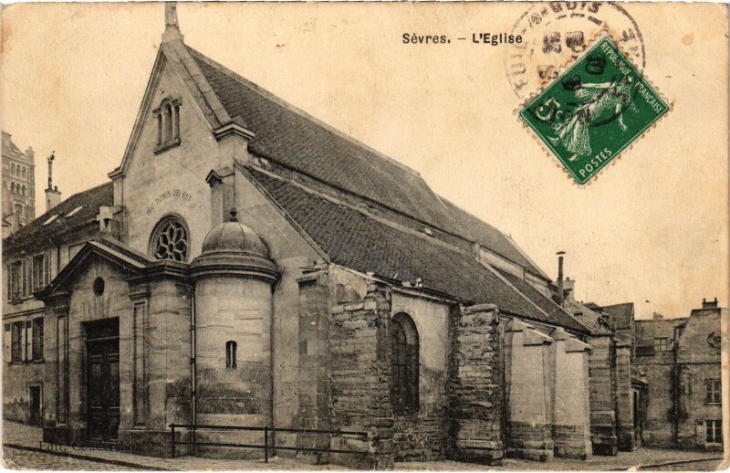 Carte postale ancienne Sevres Eglise