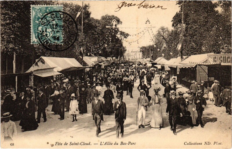 Carte postale ancienne Robinson Allee du Bas Parc
