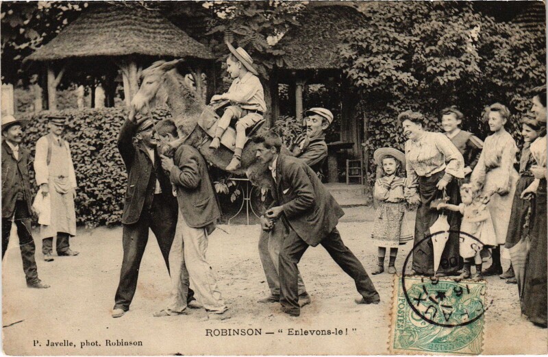Carte postale ancienne Robinson Enlevons -le!