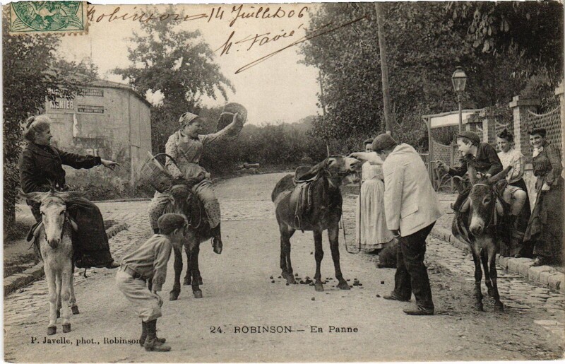 Carte postale ancienne Robinson En Panne