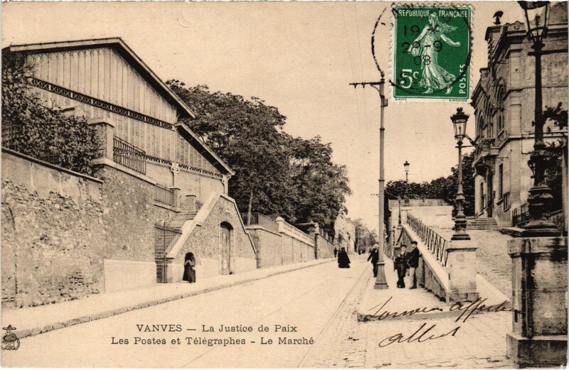 Carte postale ancienne Vanves Justice de Paix à Vanves
