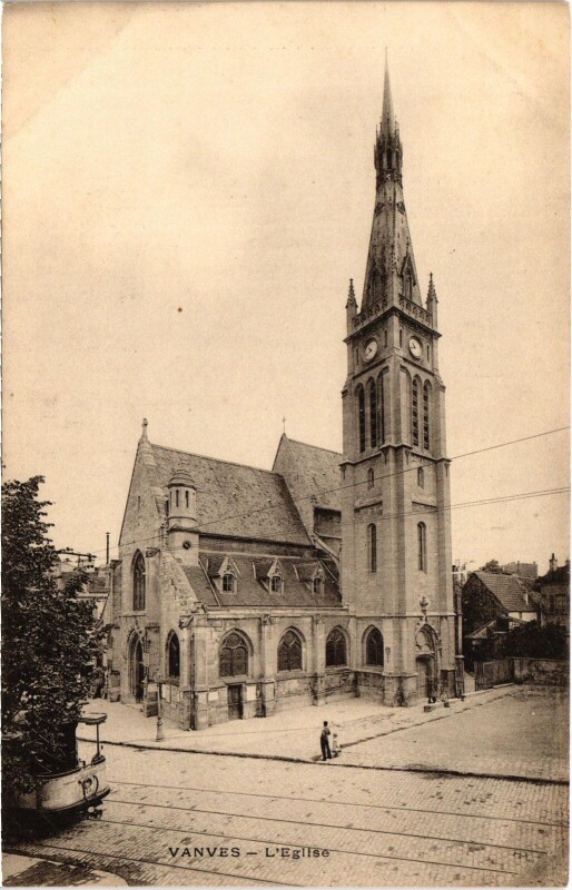 Carte postale ancienne Vanves Eglise à Vanves