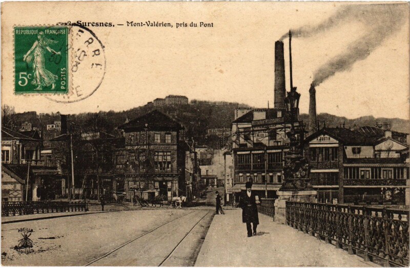 Carte postale ancienne Suresnes Mont Valerien à Suresnes