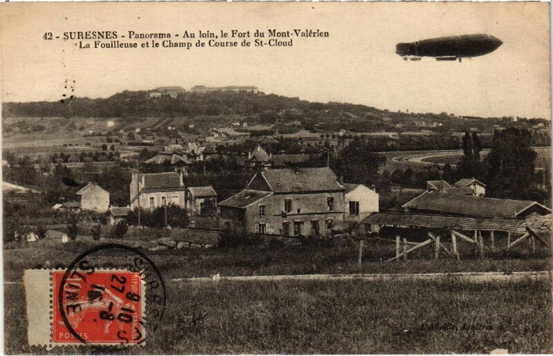 Carte postale ancienne Suresnes panorama à Suresnes