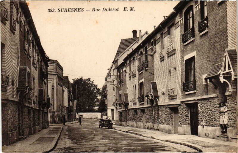 Carte postale ancienne Suresnes Rue Diderot à Suresnes