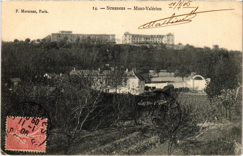 Carte postale ancienne Suresnes Mont Valerien à Suresnes