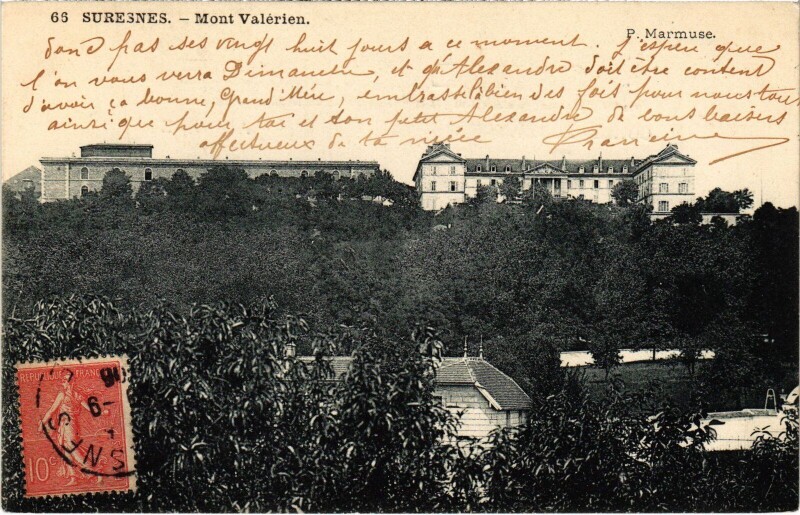 Carte postale ancienne Suresnes Mont Valerien à Suresnes