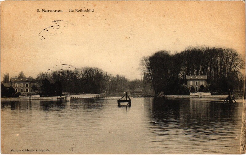 Carte postale ancienne Suresnes Ile Rothschild à Suresnes