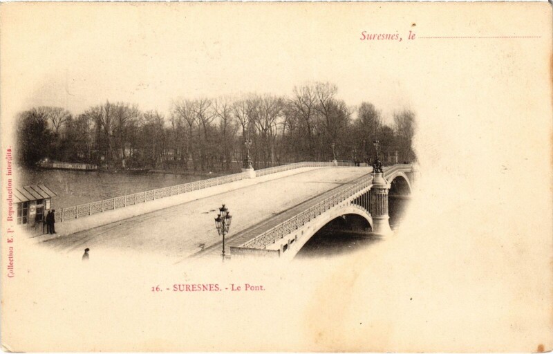 Carte postale ancienne Suresnes Le Pont à Suresnes