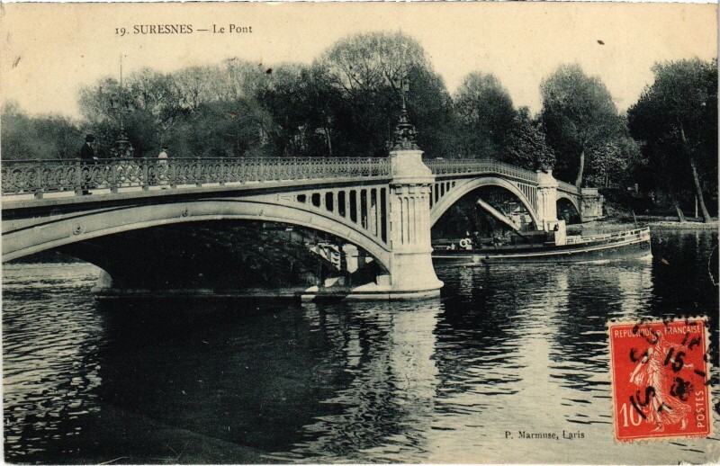 Carte postale ancienne Suresnes Le Pont à Suresnes