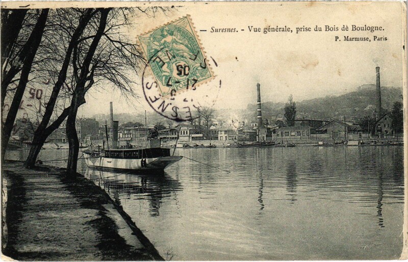 Carte postale ancienne Suresnes vue generale à Suresnes