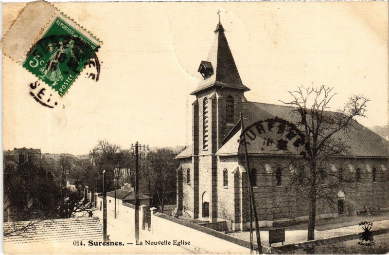 Carte postale ancienne Suresnes Le Pont entree du Bois de Boulogne à Suresnes