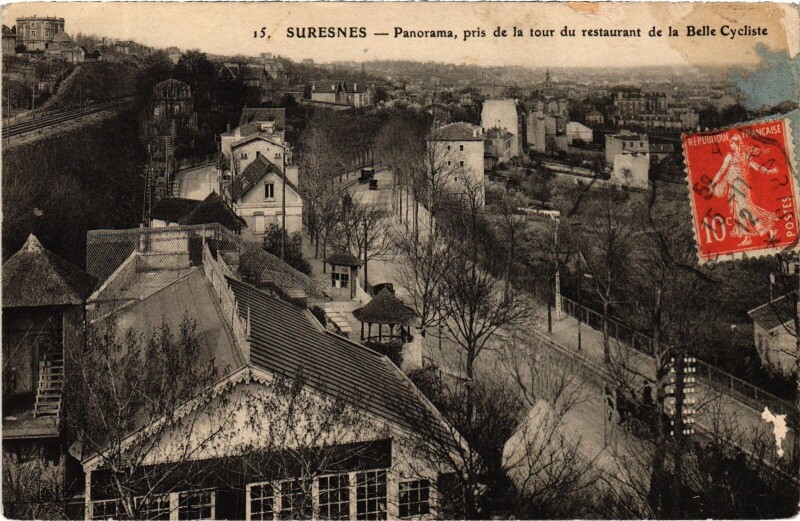 Carte postale ancienne Suresnes panorama à Suresnes