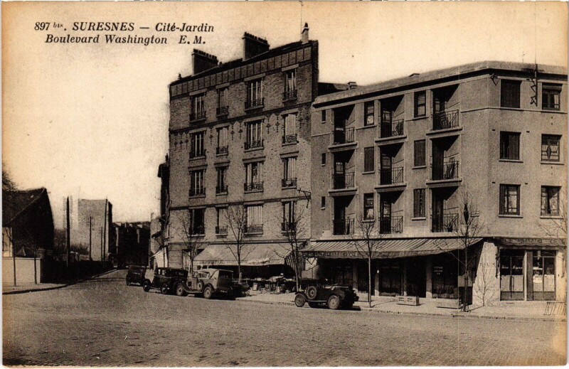 Carte postale ancienne Suresnes Boulevard Washington à Suresnes