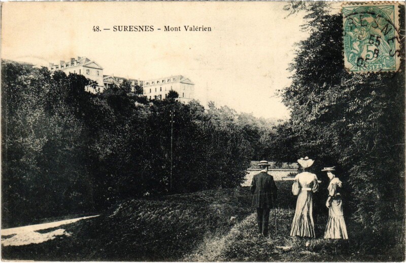 Carte postale ancienne Suresnes Mont Valerien à Suresnes
