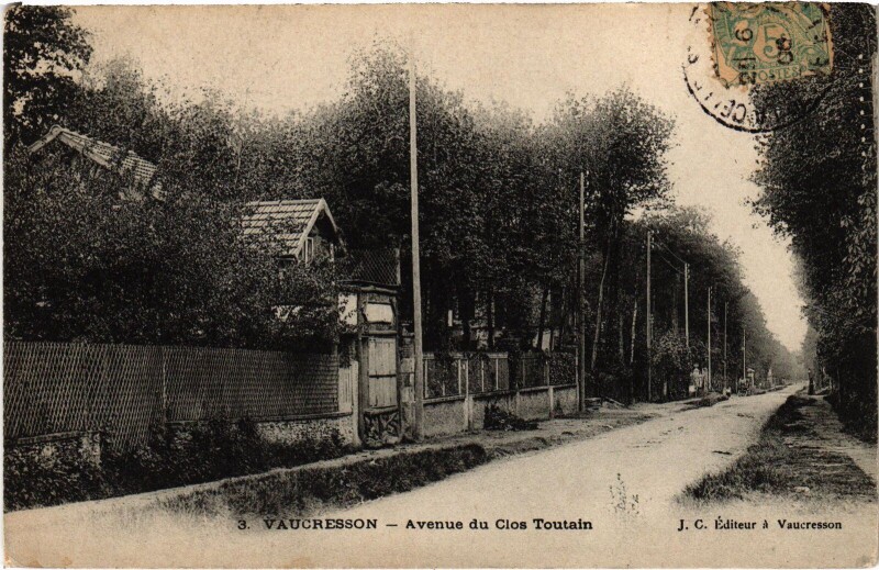 Carte postale ancienne Vaucresson Avenue du Clos Toutain à Vaucresson