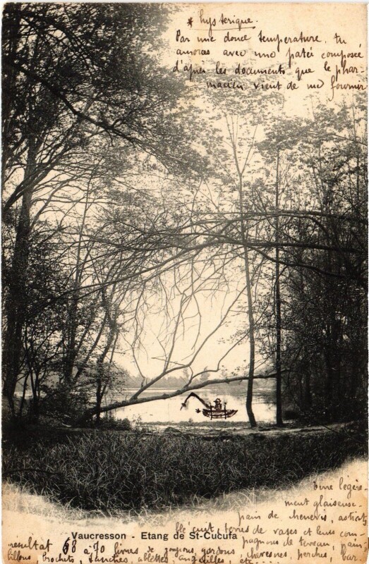 Carte postale ancienne Vaucresson Etang de Cucufa à Vaucresson