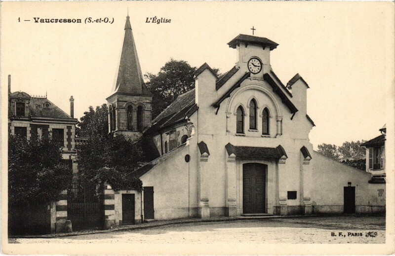 Carte postale ancienne Vaucresson Eglise à Vaucresson