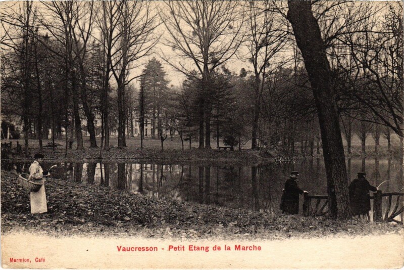 Carte postale ancienne Vaucresson Petit Etang de la Marche à Vaucresson