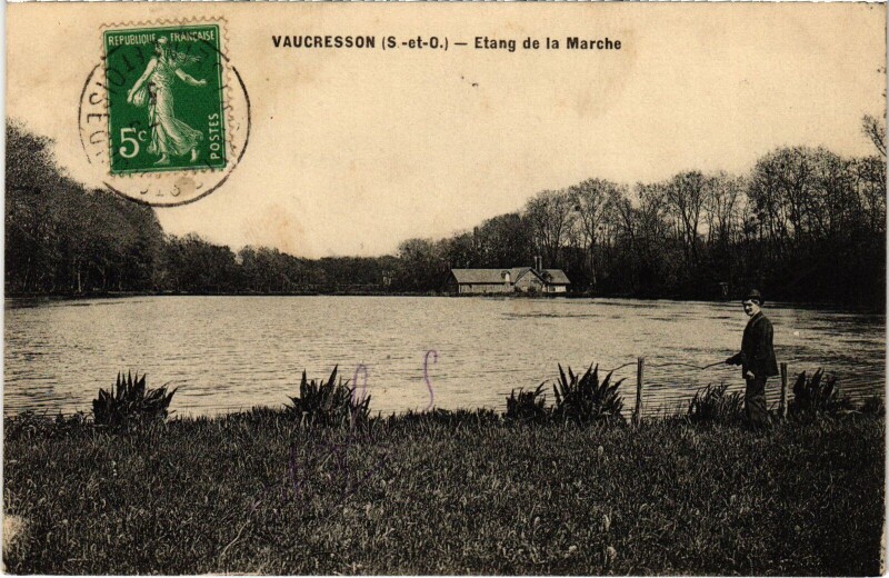 Carte postale ancienne Vaucresson Etang de la Marche à Vaucresson
