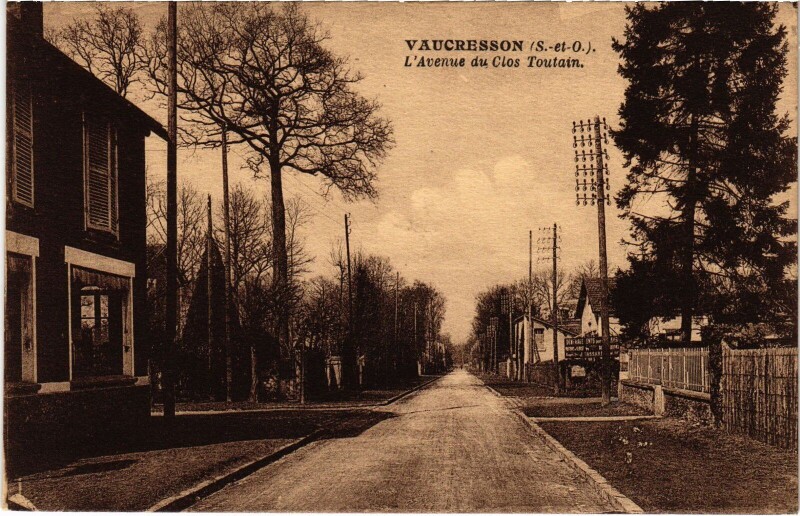 Carte postale ancienne Vaucresson Avenue du Clos Toutain à Vaucresson