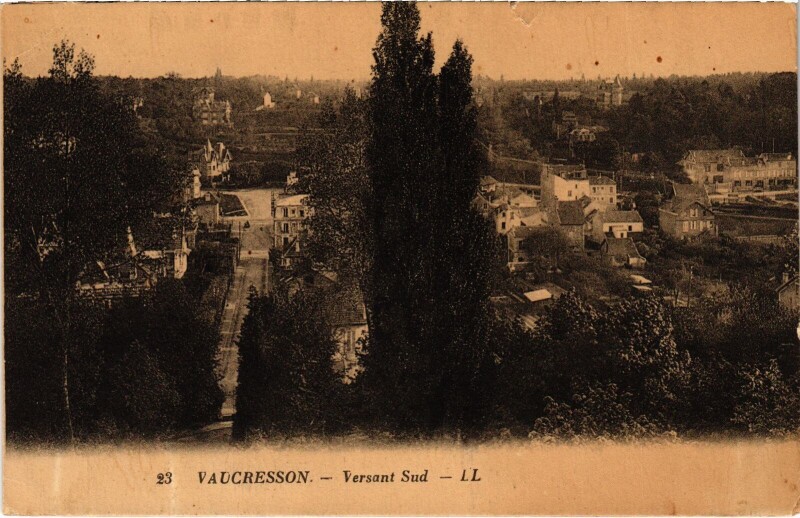 Carte postale ancienne Vaucresson Versant Sud à Vaucresson