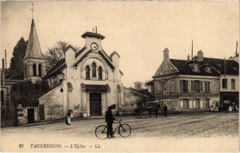 Carte postale ancienne Vaucresson Eglise à Vaucresson