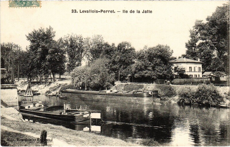 Carte postale ancienne Levallois Perret Ile de la Jatte à Levallois-Perret