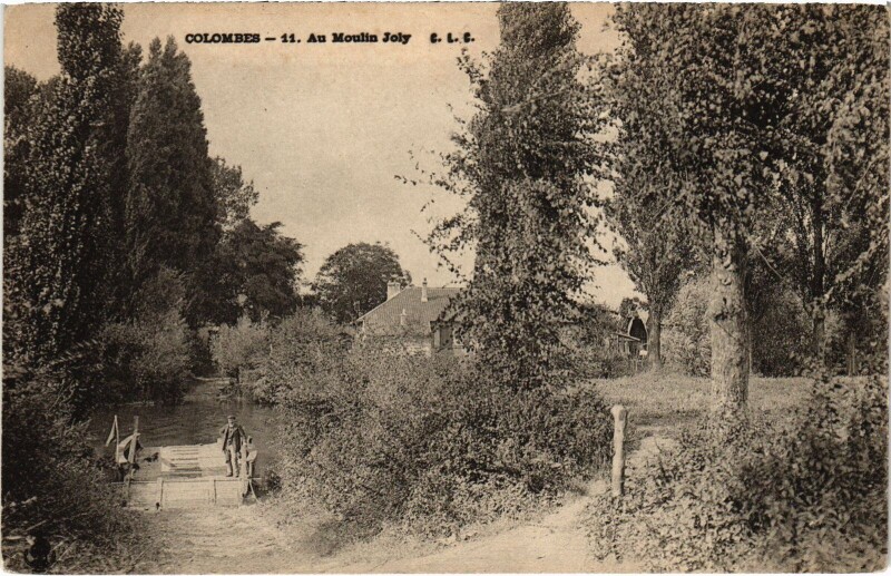 Carte postale ancienne Colombes Au moulin Joly à Colombes