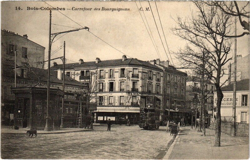 Carte postale ancienne Colombes Carrefour des Bourguignons à Colombes