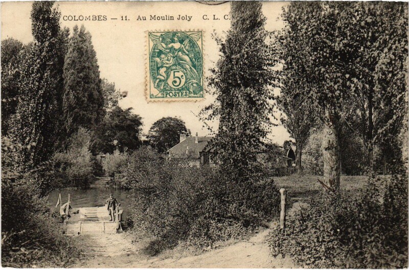 Carte postale ancienne Colombes Au moulin Joly à Colombes