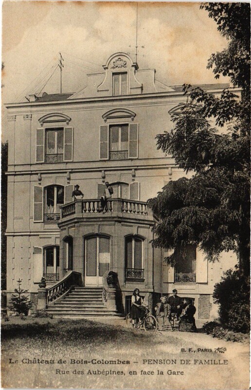Carte postale ancienne Colombes Pension de Famille à Colombes