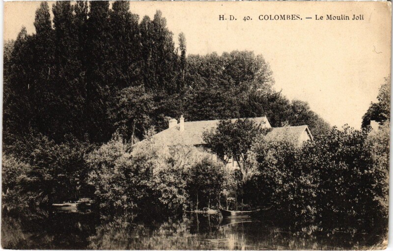 Carte postale ancienne Colombes Le Moulin Joly à Colombes
