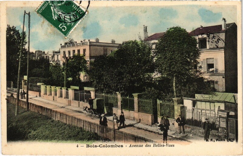 Carte postale ancienne Colombes Avenue des Belles Vues à Colombes