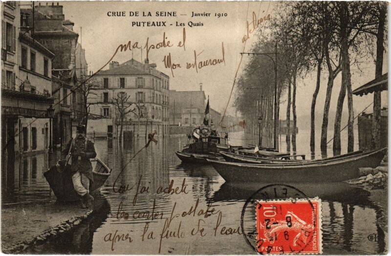 Carte postale ancienne Puteaux Les Quais à Puteaux