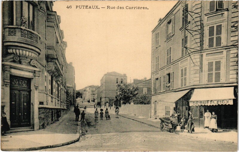 Carte postale ancienne Puteaux Rue des Carrieres à Puteaux