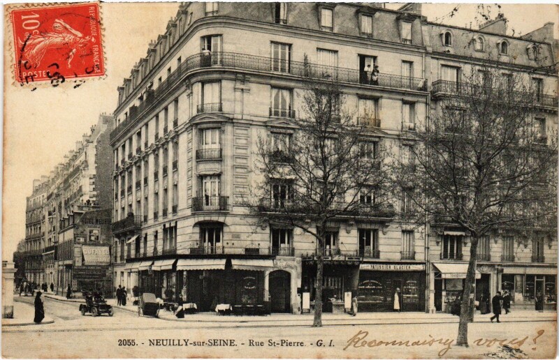 Carte postale ancienne Neuilly Rue Saint-Pierre