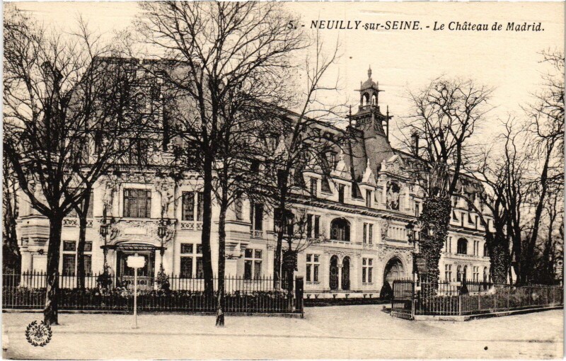 Carte postale ancienne Neuilly Chateau de Madrid