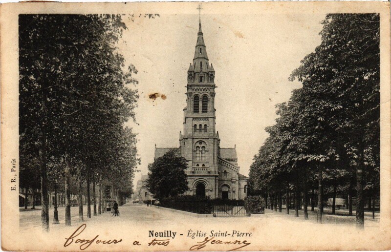 Carte postale ancienne Neuilly Eglise Saint-Pierre