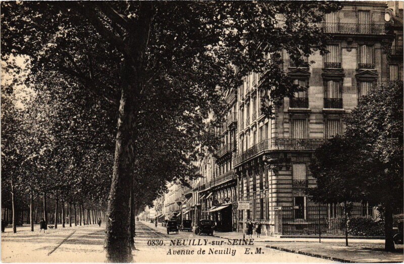 Carte postale ancienne Neuilly Avenue de Neuilly